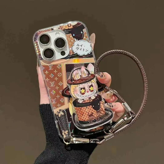 Custodia per telefono con supporto magnetico a forma di cartone animato per iPhone