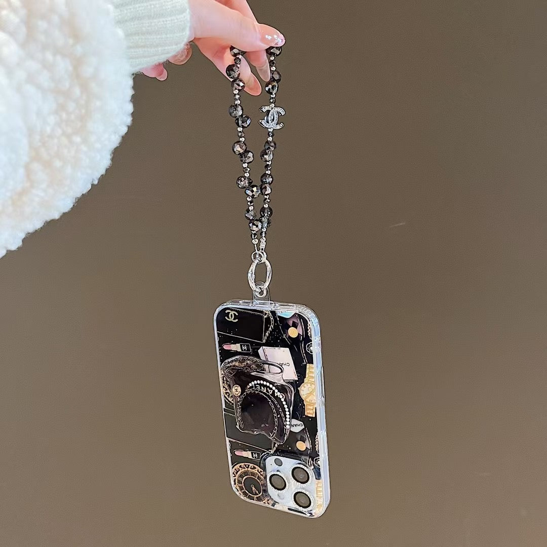 Fashion Magnetic Bracket Chain Case For iPhone