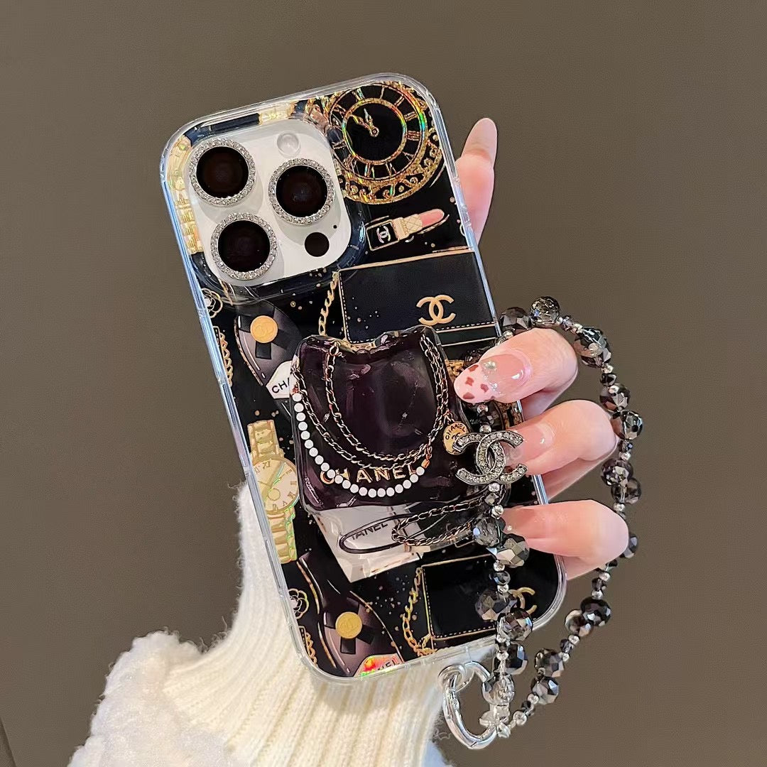 Fashion Magnetic Bracket Chain Case For iPhone