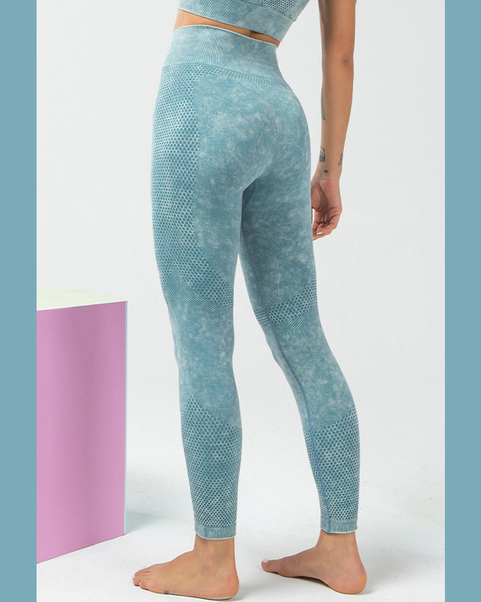 Leggings senza cuciture Infinity - Azzurro