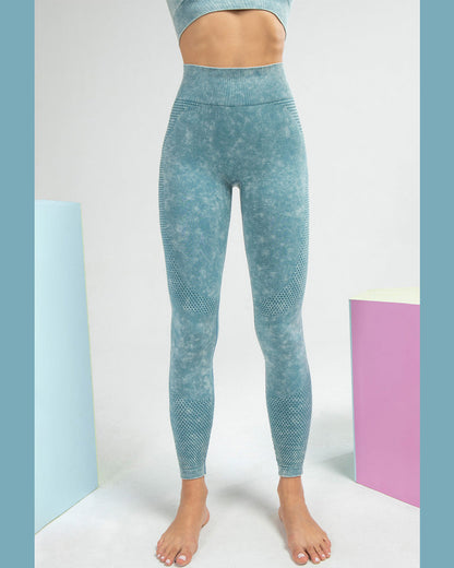 Leggings senza cuciture Infinity - Azzurro