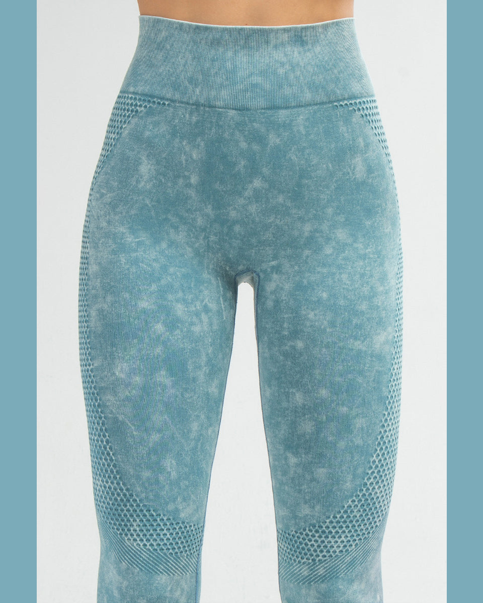 Leggings senza cuciture Infinity - Azzurro
