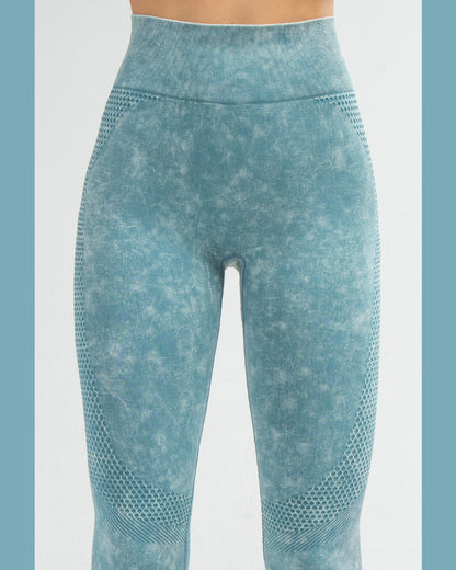 Leggings senza cuciture Infinity - Azzurro