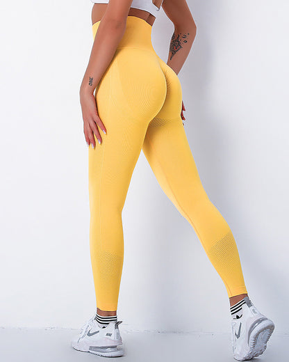 Leggings senza cuciture Jiulia Blanc - Giallo
