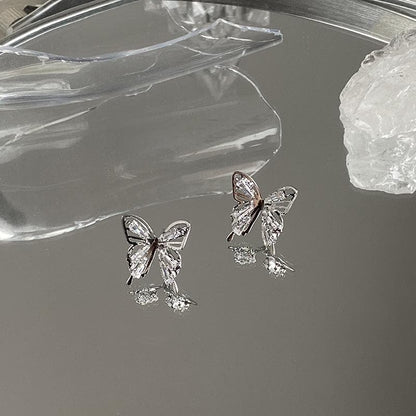 Butterfly pendant earrings