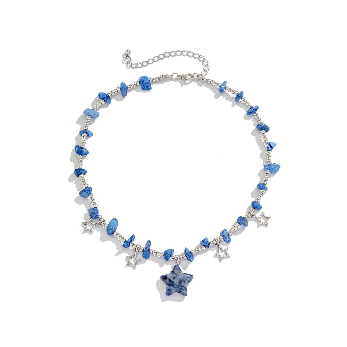 Star stone beaded choker necklace