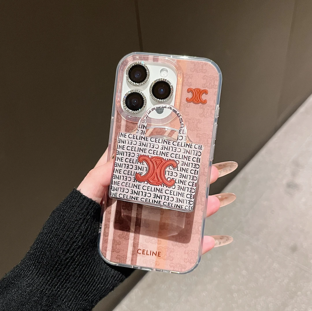 Pink Magnetic Bracket Case For iPhone