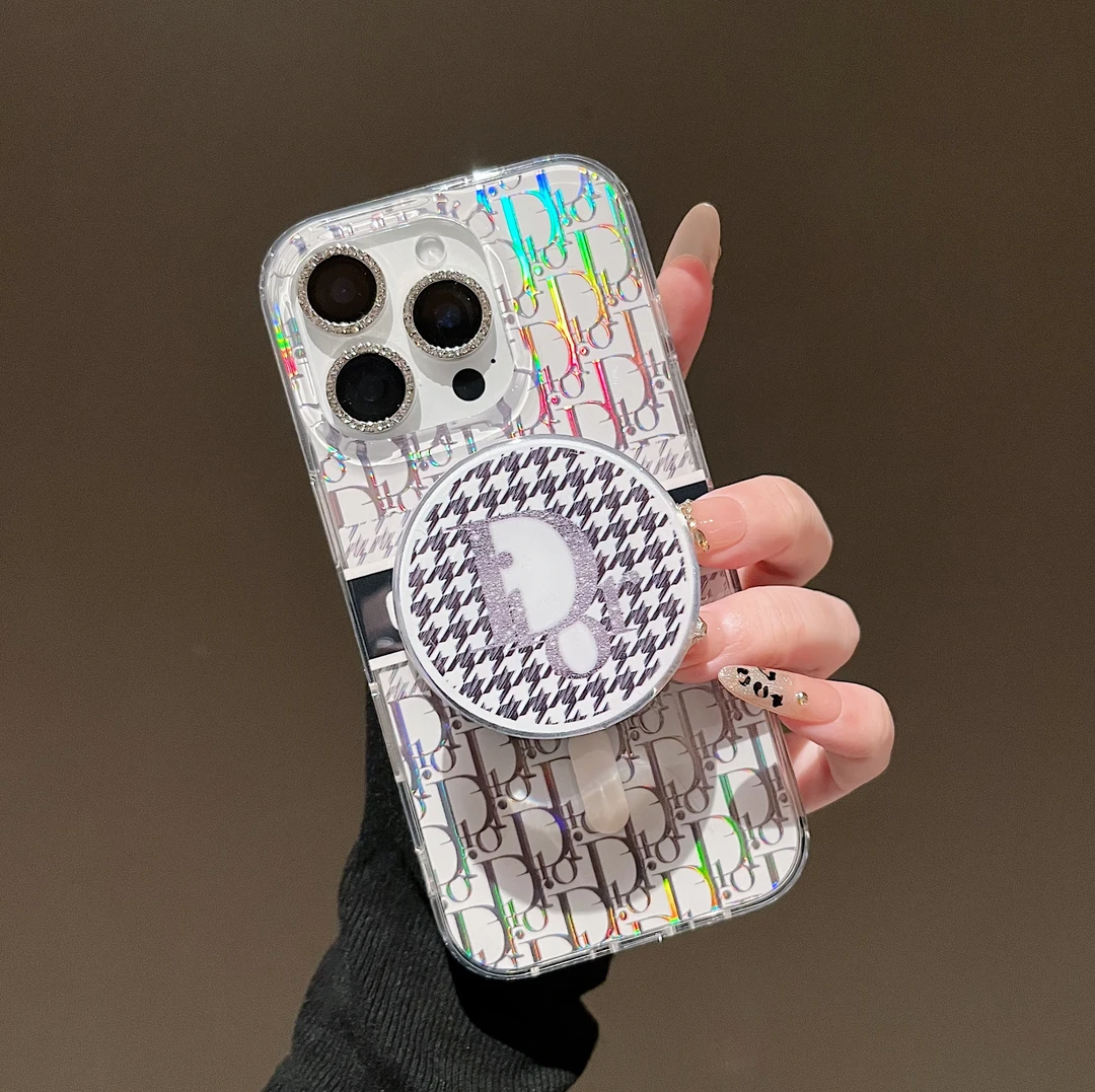Custodia per telefono con supporto magnetico laser per iPhone