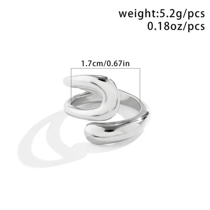 Irregular solid open ring