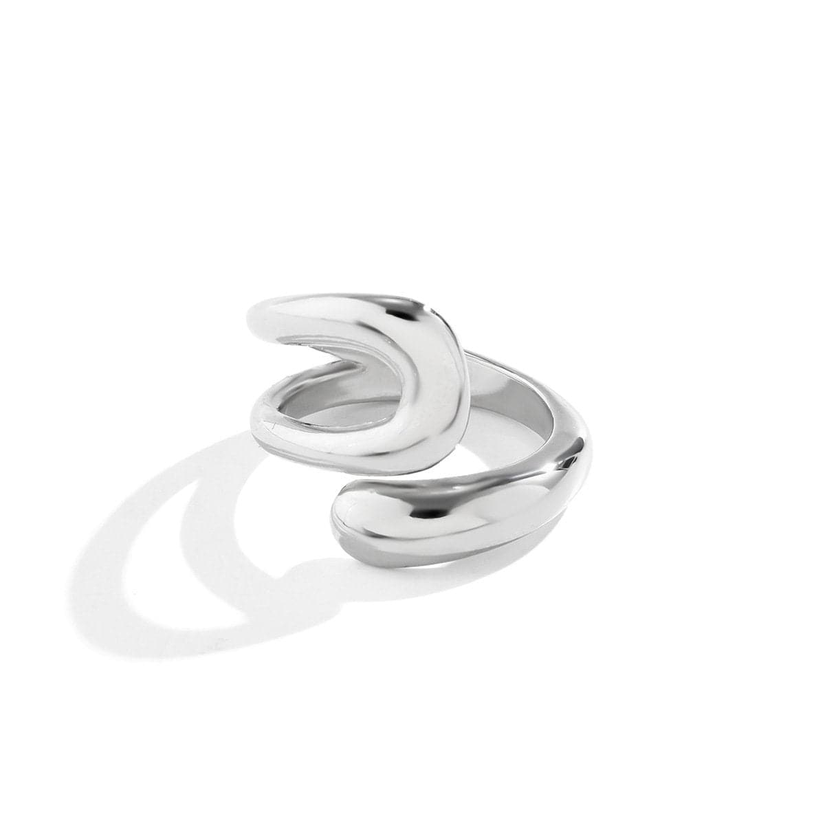 Irregular solid open ring