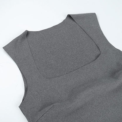 Cap sleeve solid square neck crop top