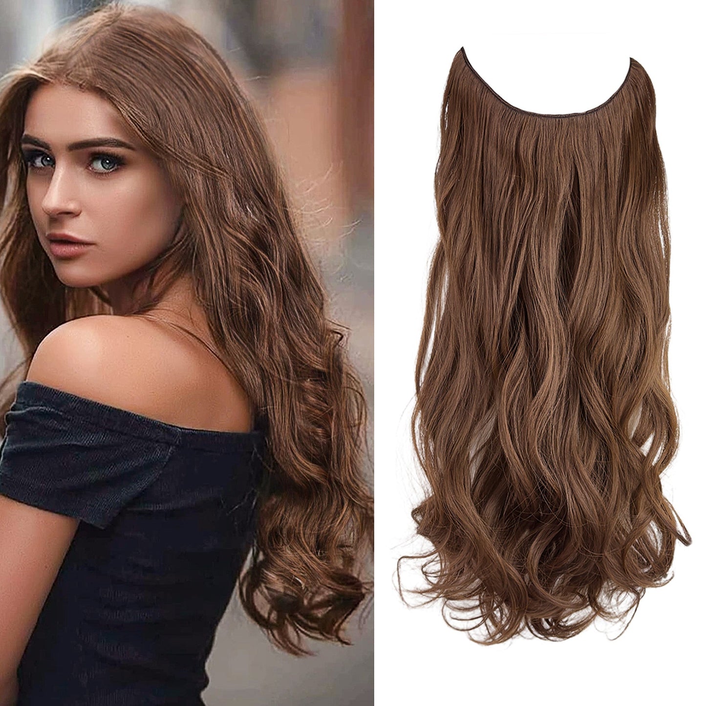 Wave Halo Clip in Hair Extensions