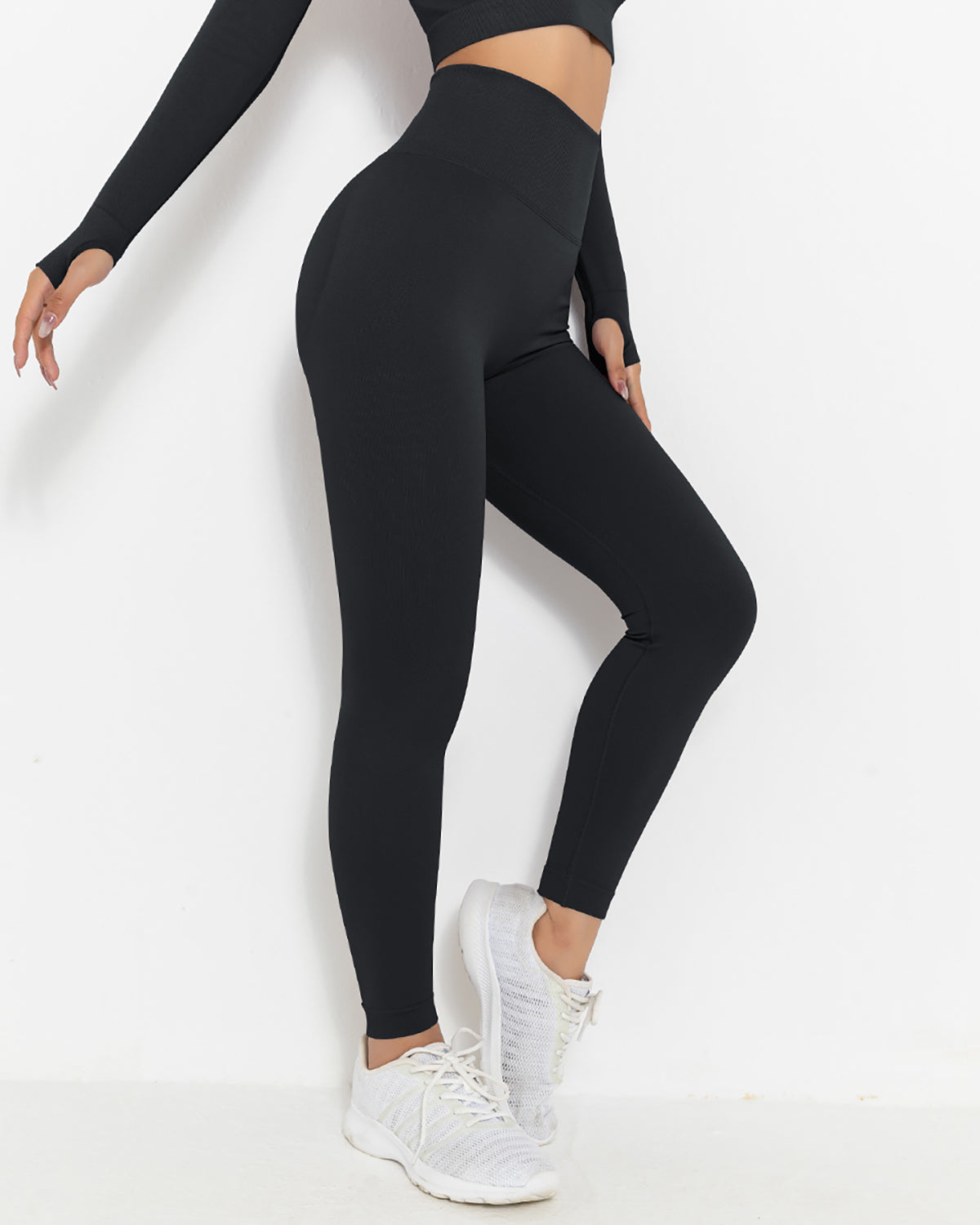 Leggings senza cuciture Lior - Nero