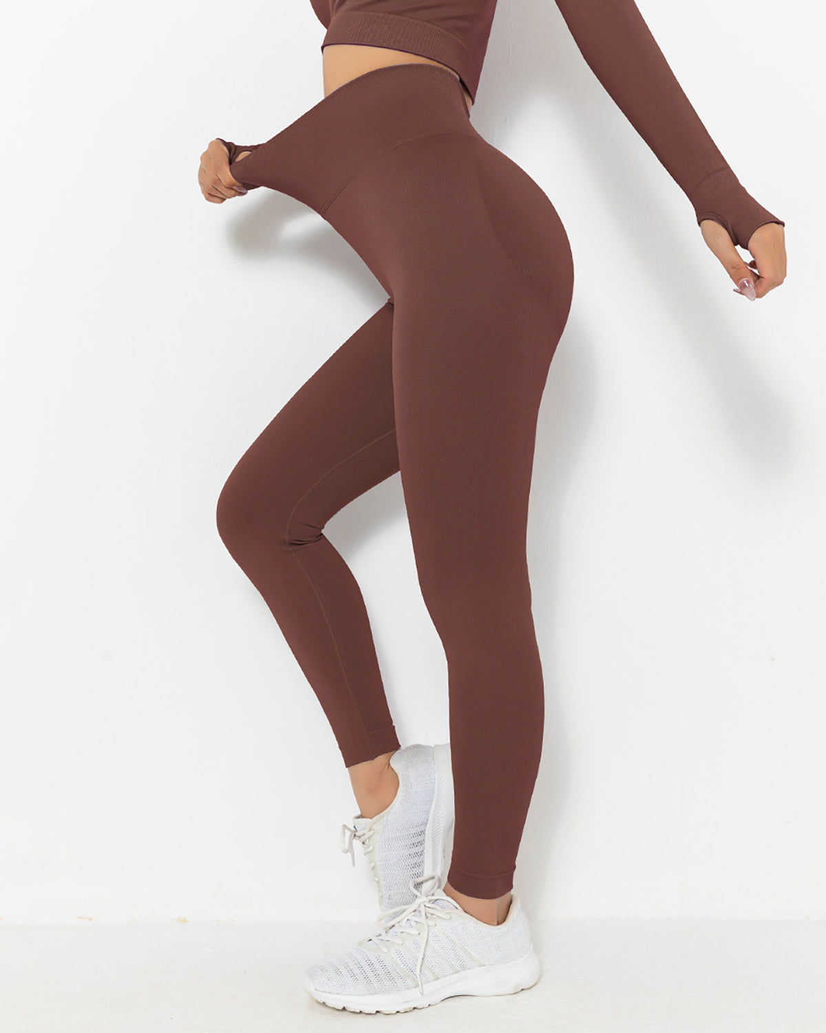 Leggings senza cuciture Lior - Marrone