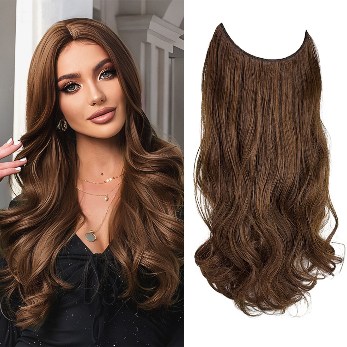 Wave Halo Clip in Hair Extensions