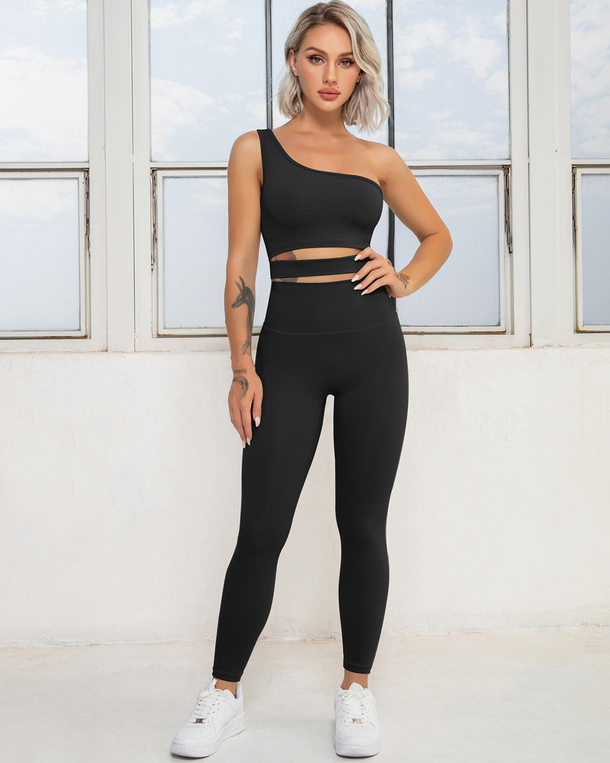 Leggings senza cuciture Naomi - Nero