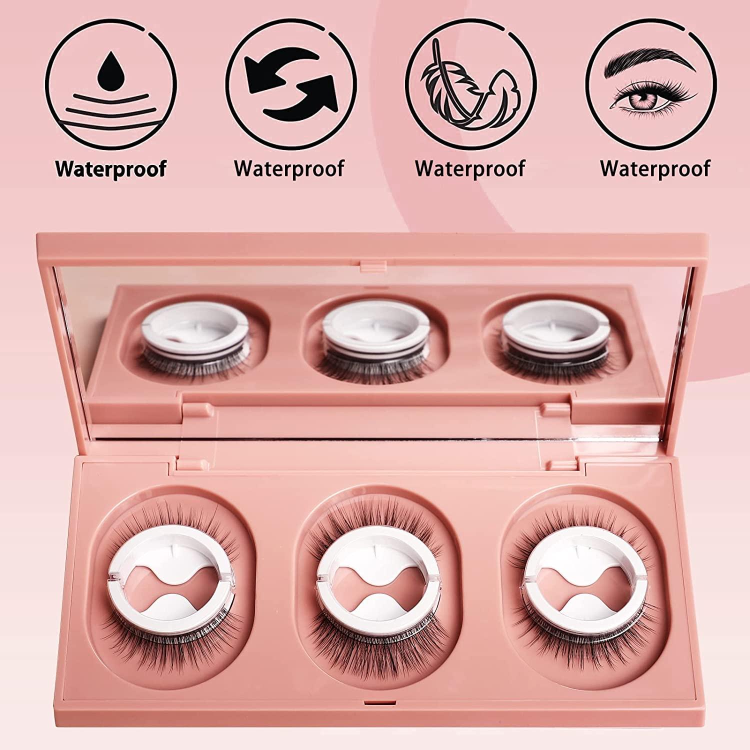 Natural Look Waterproof Fake Reusable Self-Adhesive Eyelashes - LUCY LEE Eyelashes