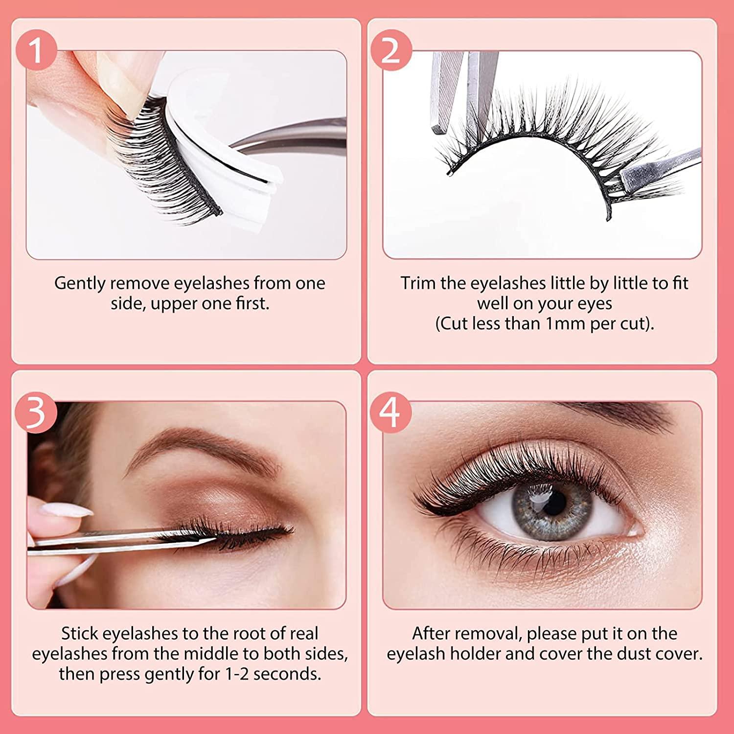 Natural Look Waterproof Fake Reusable Self-Adhesive Eyelashes - LUCY LEE Eyelashes