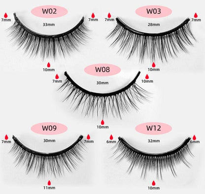 Natural Look Waterproof Fake Reusable Self-Adhesive Eyelashes - LUCY LEE Eyelashes