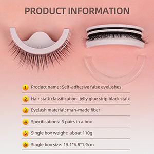 Natural Look Waterproof Fake Reusable Self-Adhesive Eyelashes - LUCY LEE Eyelashes