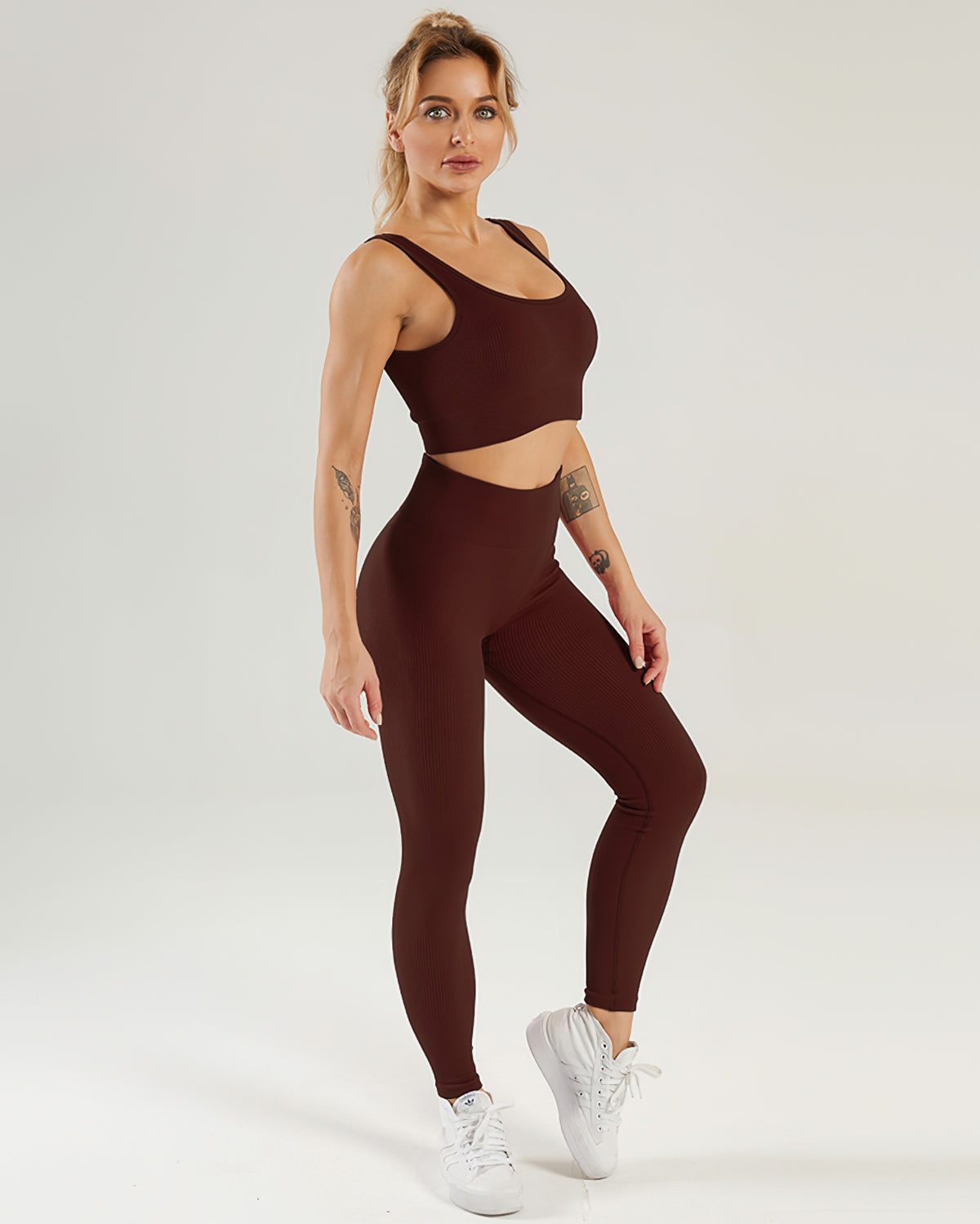 Leggings senza cuciture a coste Nieve - Buccaneer