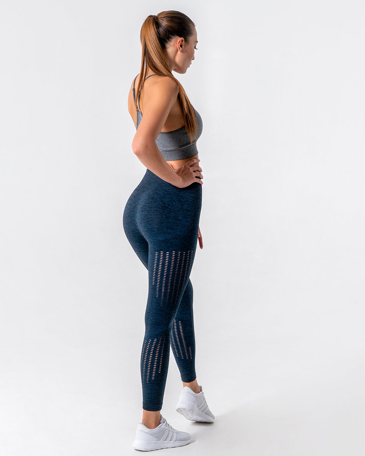 Leggings Nina Luxe Hollow - Blu