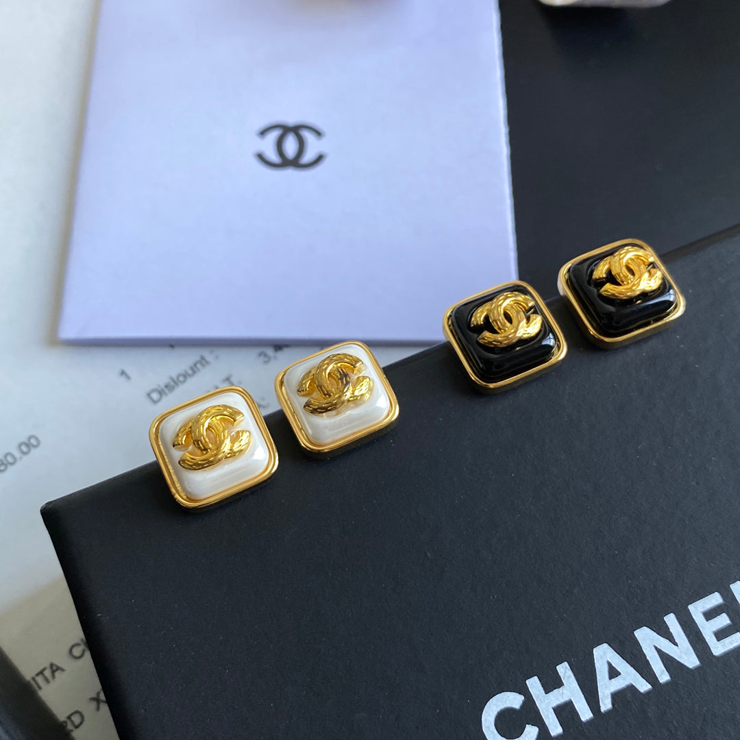Letter Square Earrings