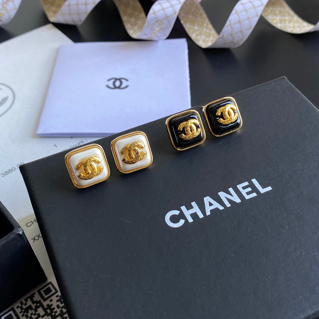 Letter Square Earrings