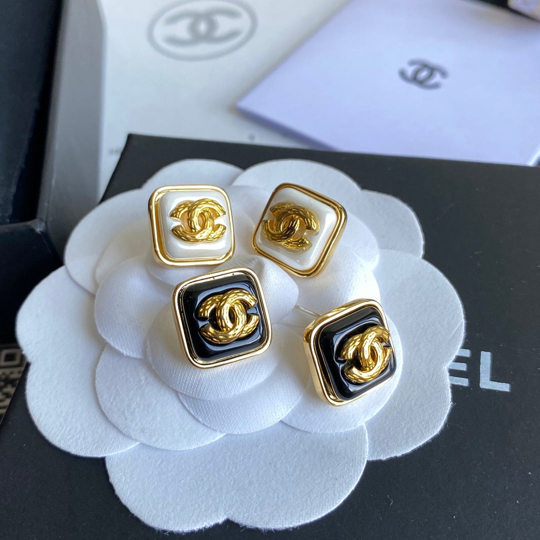 Letter Square Earrings