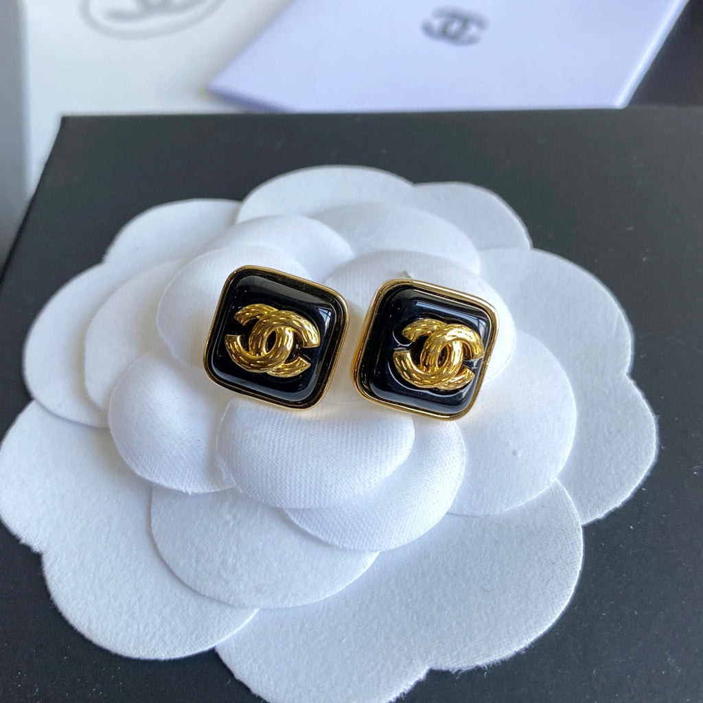 Letter Square Earrings