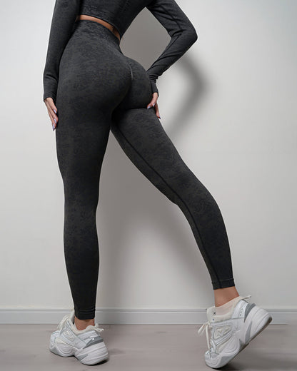 Leggings senza cuciture Omira - Nero