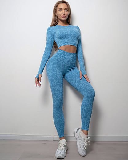 Omira Seamless Leggings - Blue
