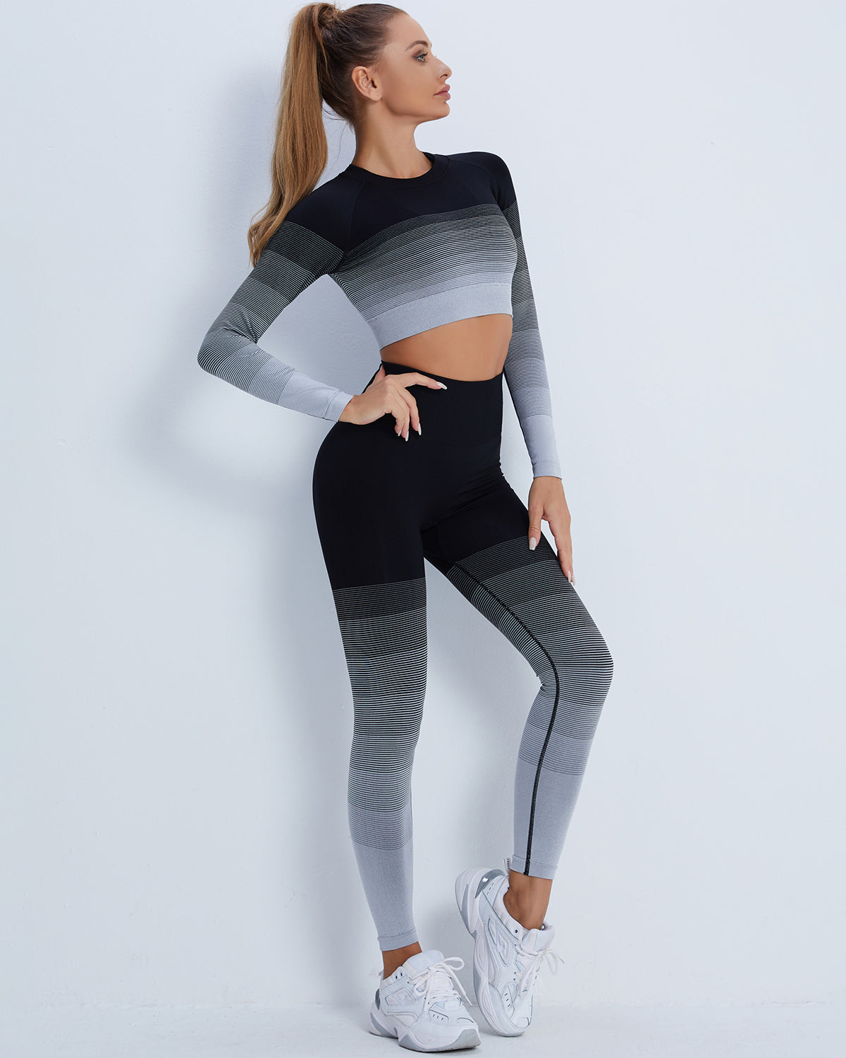 Leggings senza cuciture Queuryn - Nero