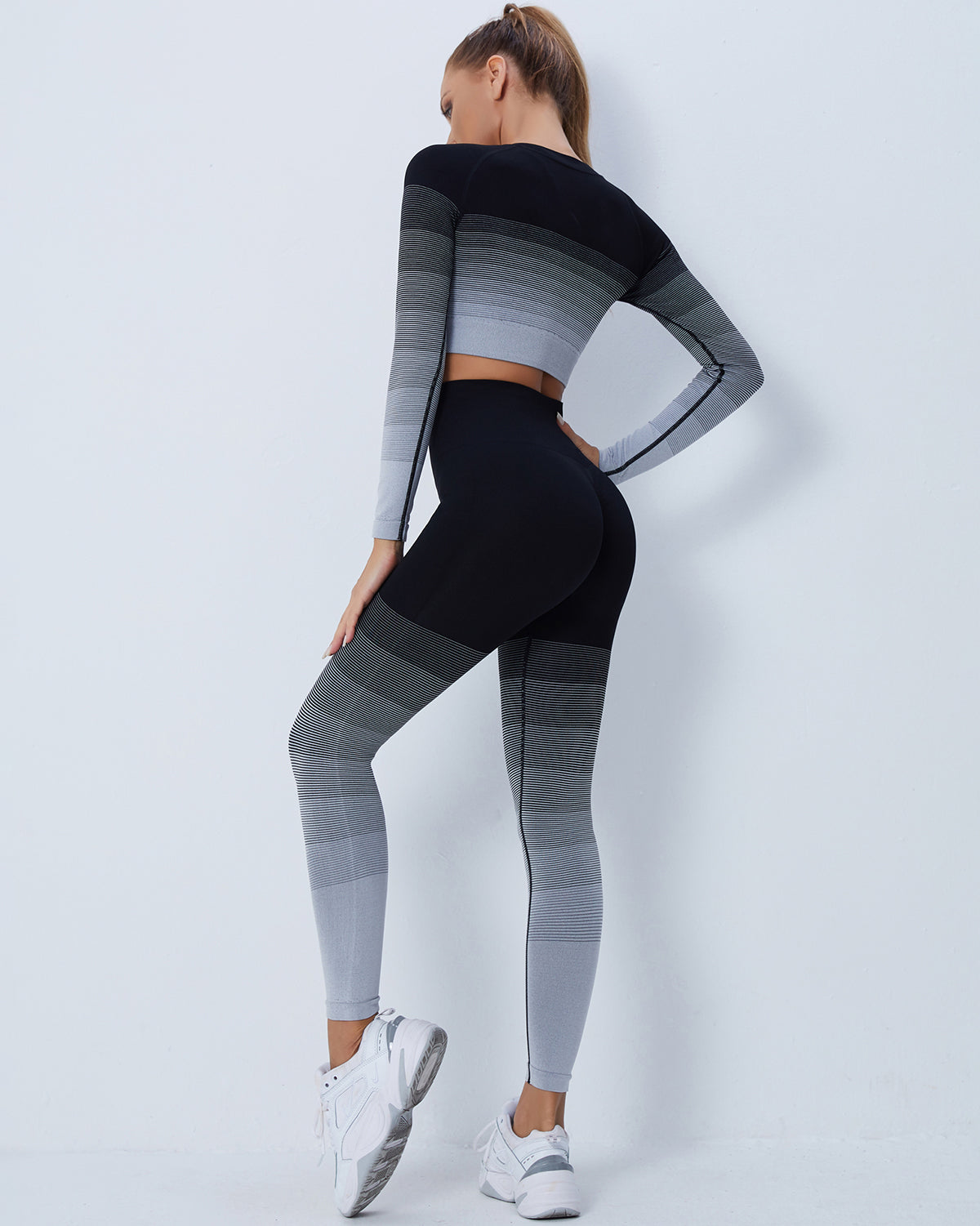 Leggings senza cuciture Queuryn - Nero