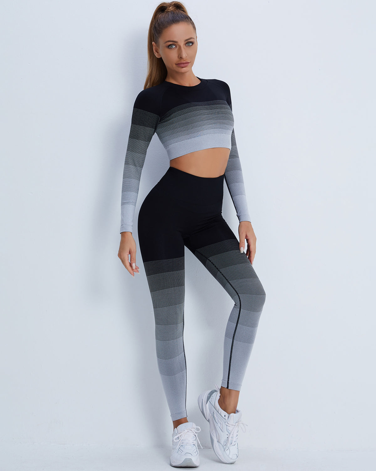 Leggings senza cuciture Queuryn - Nero