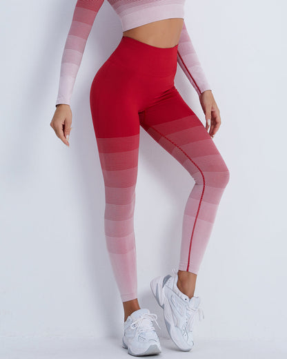 Leggings senza cuciture Qeuryn - Rosso