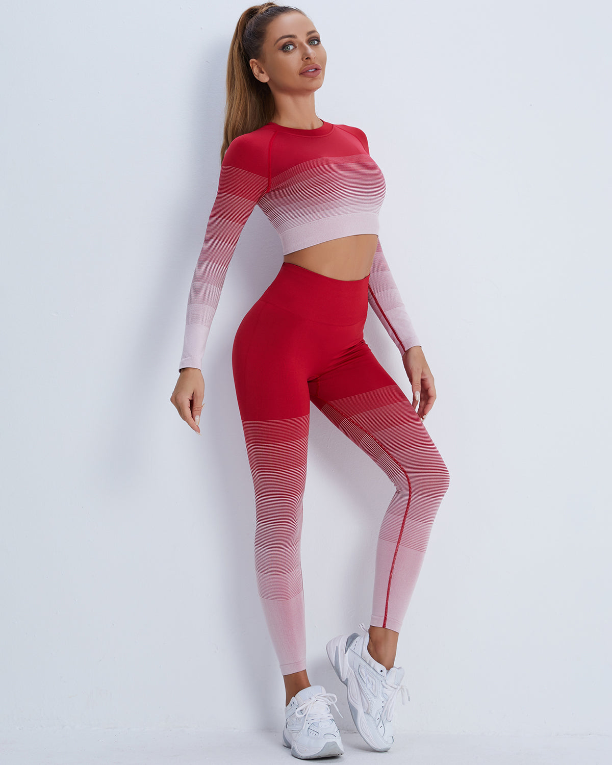 Leggings senza cuciture Qeuryn - Rosso
