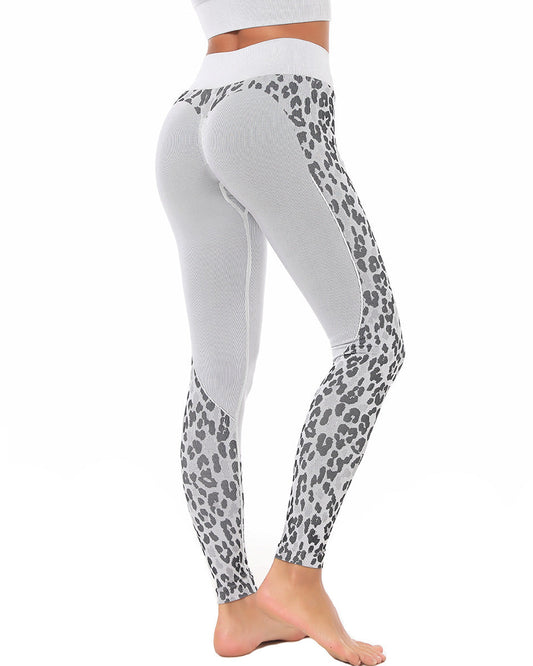 Leggings senza cuciture River Leopard - Grigio