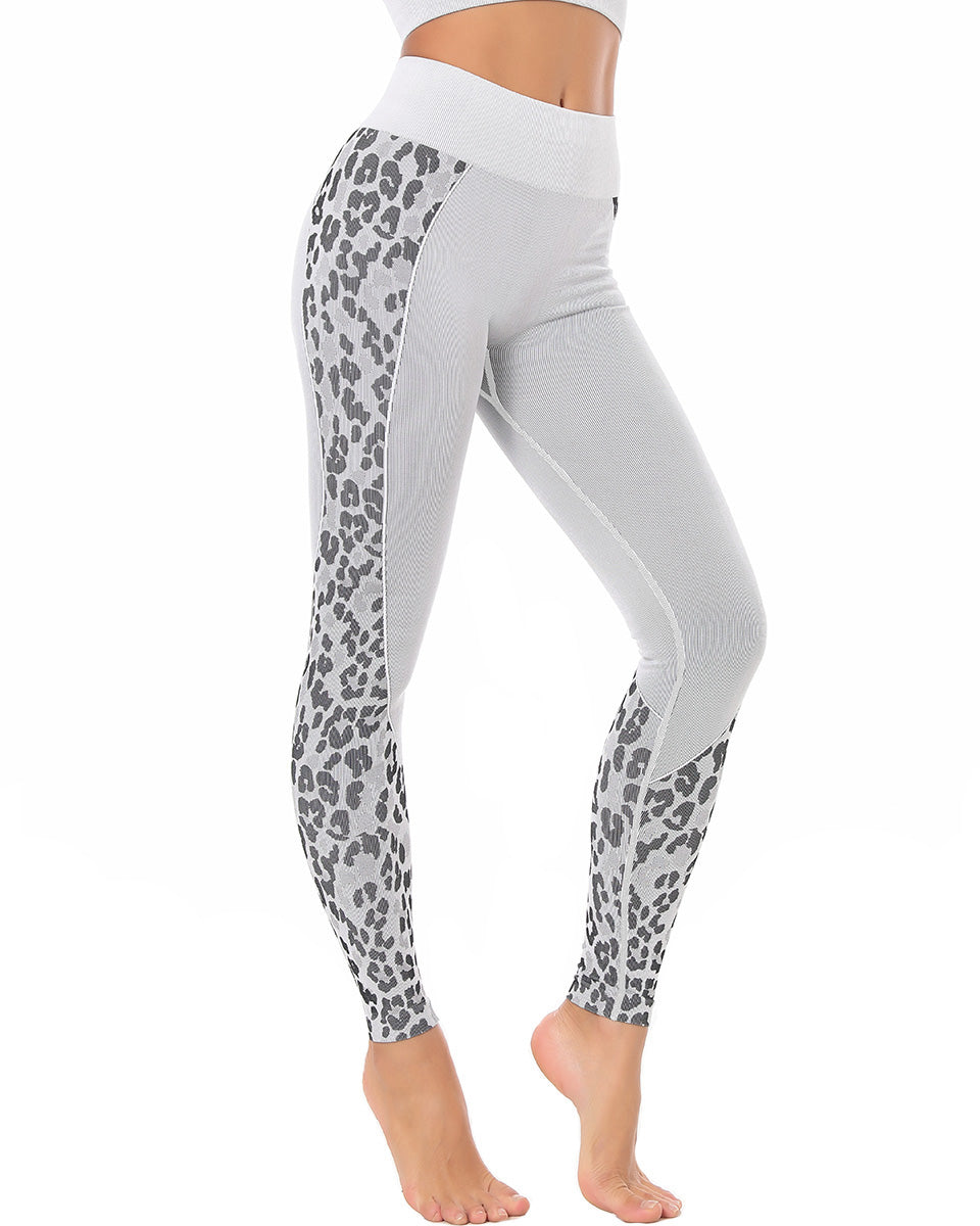 Leggings senza cuciture River Leopard - Grigio