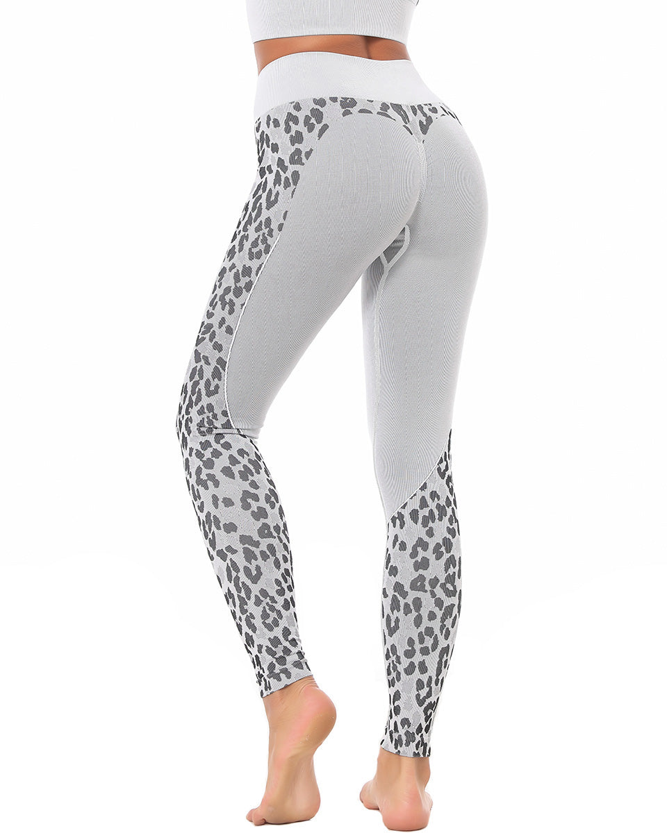 Leggings senza cuciture River Leopard - Grigio