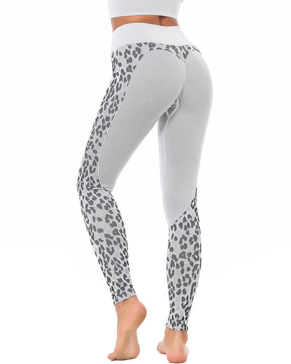 Leggings senza cuciture River Leopard - Grigio