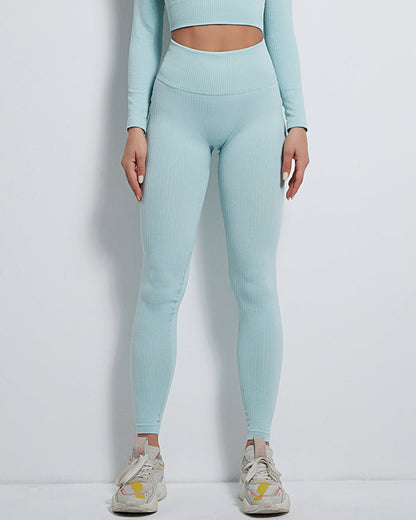Leggings senza cuciture a coste Rozy - Blu