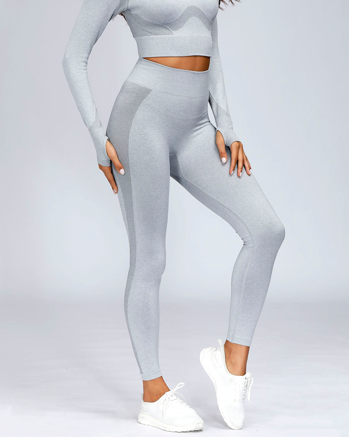 Leggings senza cuciture Serenity - Grigio