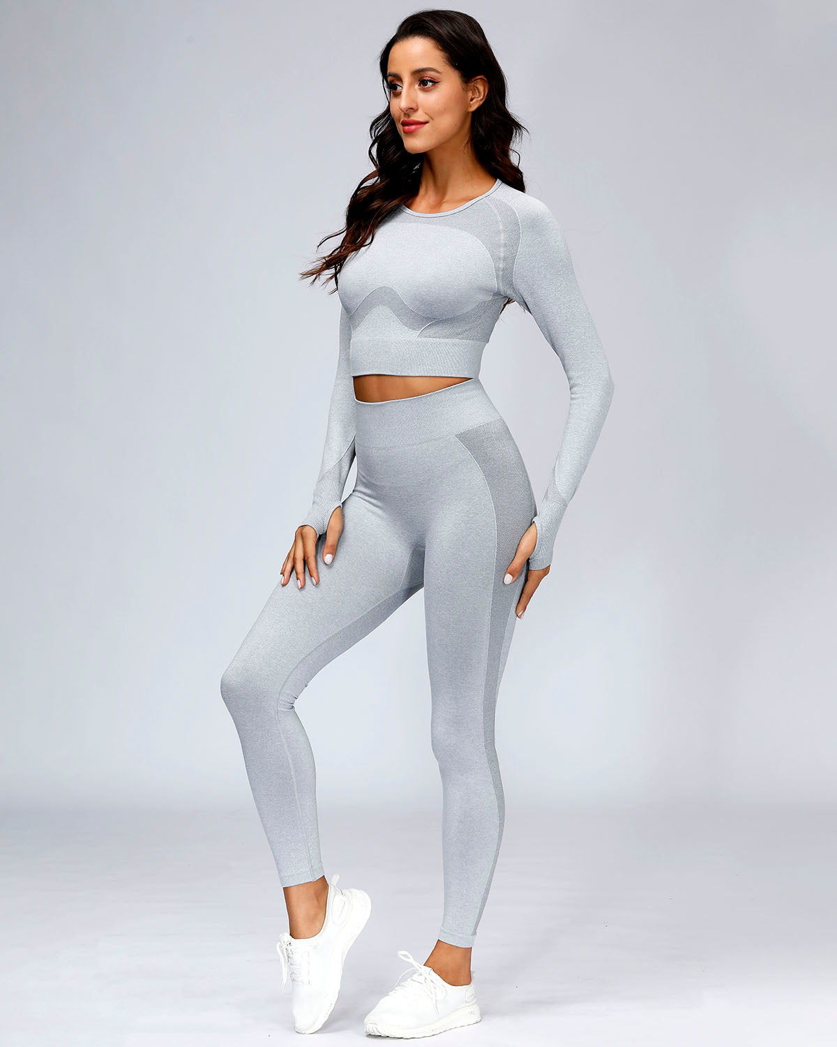 Leggings senza cuciture Serenity - Grigio