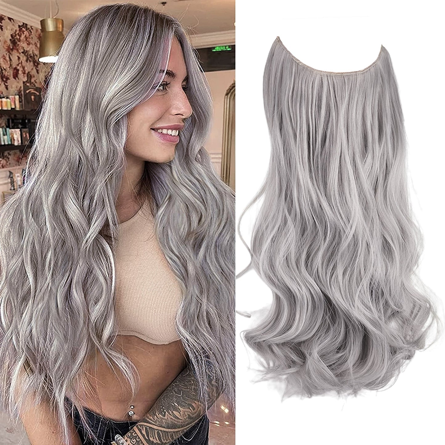 Wave Halo Clip in Hair Extensions