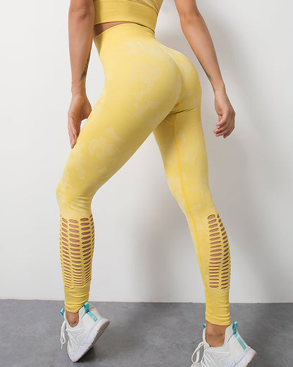 Leggings senza cuciture Soffe Laurent - Giallo