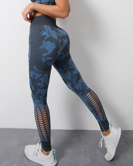 Leggings senza cuciture Soffe Laurent - Blu