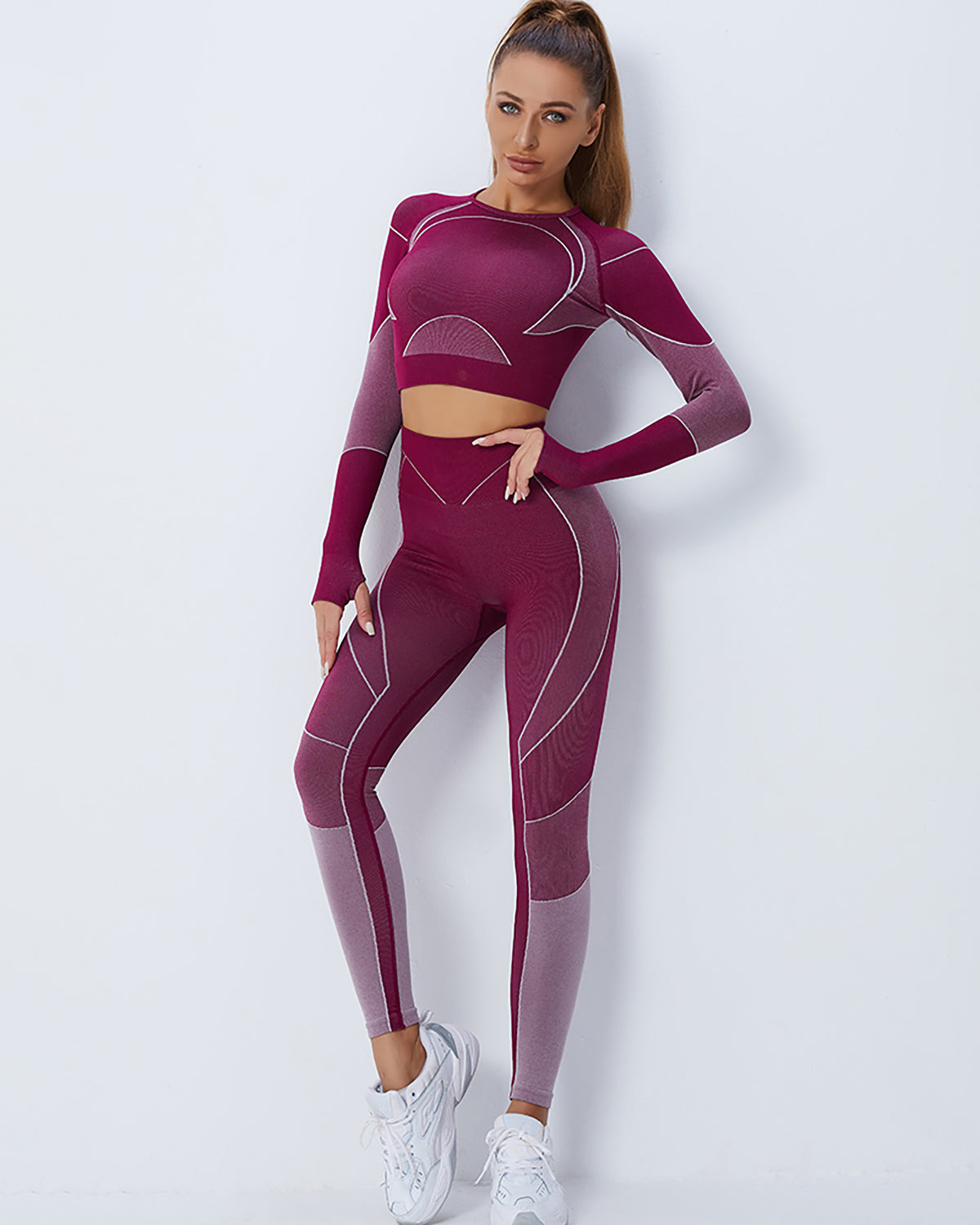 Leggings senza cuciture Stealth Crew - Viola