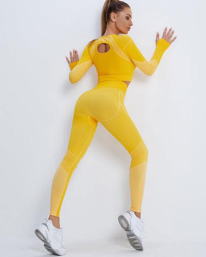 Leggings senza cuciture Stealth Crew - Giallo