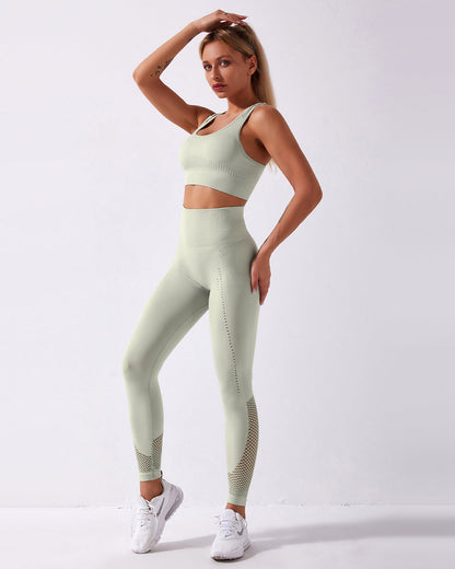 Leggings senza cuciture Terra - Verde chiaro
